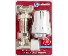 Diamond termostatinis komplektas, F-K, kampinis ART.412.A.ZEST.T.R.KĄT