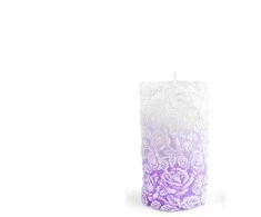 Mondex Didelė cilindro žvakė 8x18,5cm ROSE alyvinis parafinas