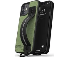 Dėklas DIESEL HANDSTRAP CASE UTILITY TWILL IPHONE 12 MINI Juodas/Žalias