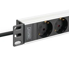Digitus Digit 1U aliuminio maitinimo blokas, montuojamas ant stovo, 9 apsauginiai lizdai 16A, 230 V kintamoji srovė, 50/60 Hz, IEC C20 kištukas