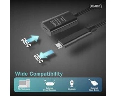 Digitus Skaitmenas | Aktyvus USB 3.2 Gen2 10G ilgintuvas | DA-73112 | USB-C į USB-C