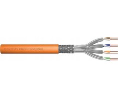 Digitus Kabelis instalacyjny kat.7, S/FTP, Cca-s1a d1 a1, AWG 23/1, LSOH, 500m, oranžinė, szpula