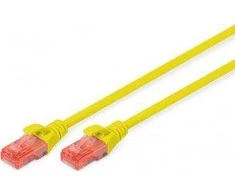 DIGITUS UTP LAN kabelis, patch 6 cat, 0.25m, geltonas, 2xRJ45, DK-1617-0025/Y