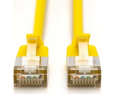 Digitus CAT 6A klasa Ea, F/FTP, skrętka patch, Cu, LSZH, AWG 32/7, ilgis: 1,5 m, geltona