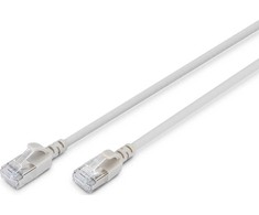 Digitus CAT 6A klasa Ea, F/FTP, skrętka patch, Cu, LSZH, AWG 32/7, ilgis: 3 m, pilka