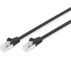 Digitus Pačkabel, CAT6, RJ45 St / St, 5.0m, S- FTP, AWG 27 / 7, LSZH, sw