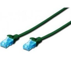 Assmann Electronic DIGITUS CAT 5e U-UTP jungiamasis kabelis PVC AWG 26/7 ilgis 15m spalvotas žalias