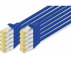 Digitus DIGITUS CAT 6A S / FTP Patchkabel, 10 Stück, 1m, blau