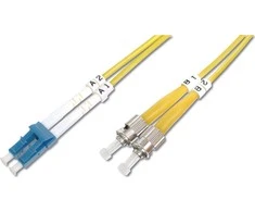 Digitus DIGITUS Professional - Patch- Cable LC vieno režimo (M) į ST vieno režimo (M) - 1 m - stiklo pluošto - 9 / 125 mikronų - OS1 - Halogenas nemokamai - geltona