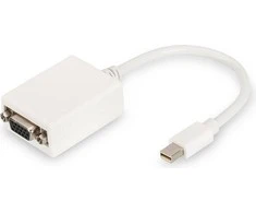 DisplayPort – VGA adapteris Digitus by Assmann DB-340407-001-W Balta Juoda 15 cm