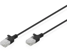 Digitus Kabelis krosowy CAT 6 U-UTP Slim, 0,3 m, juoda (DK-1618-003S-BL)