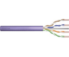 Assmann Electronic DIGITUS montavimo kabelis cat.6 U/UTP B2ca vientisas laidas AWG 23/1 LSOH 100m violetinė folija