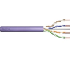 Assmann Electronic DIGITUS Montavimo kabelis cat.6 U/UTP Dca vientisas laidas AWG 23/1 LSOH 50m violetinis