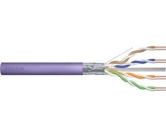Assmann Electronic DIGITUS montavimo kabelis cat.6, F/UTP, Dca, vientisas laidas, AWG 23/1, LSOH, 100m, violetinis, folijuotas