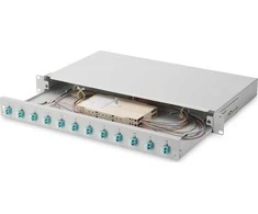 DIGITUS LWL Spleibox 1HE bestckt 12x LC DX OM3 grau