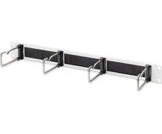 Assmann Electronic DIGITUS DN-97668 1U kabelių valdymo skydelis su šepečiu 4xplieniniai žiedai 40x75mm pilkas RAL 7035