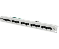 Assmann Electronic DIGITUS CAT 3 ISDN Patch Panel neekranuotas 25 prievadų RJ45 8P4C LSA 1U stovo tvirtinimo spalva pilkas RAL 7035