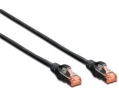 Digitus Patricover CAT6, S- FTP, 1 m, juoda, 10 vienetų (DK- 1644 -010- BL- 10)