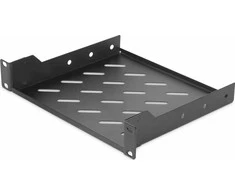 „Digitus“ | 1U fiksuota lentyna | DN-10-TRAY-2-B | Puikiai tinka laikyti komponentus, kurie nėra tinkami 254 mm (10 colių) pločio. Plonas dizainas, užimantis 1 aukščio vieneto vietą. Lengva ir greita sumontuoti arba išmontuoti. Maksimali apkrova: 25 kg | Juodas