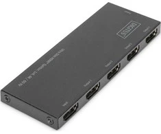 Assmann Electronic Assmann elektroninis DIGITUS DS-45323 itin plonas HDMI skirstytuvas 1x4 4K/60Hz HDR HDCP 2.2 18Gbps, maitinamas mikro USB
