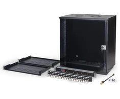 Spinta Digitus DIGITUS Netzwerk-Set 483 mm (19") - 12HE, 540x400 mm (BxT)sw