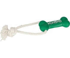 Paka Zwierzaka žaislas virvė Z KOŚCIĄ "HOHOHO" 13cm