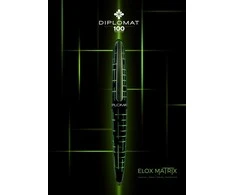 Diplomatas DIPLOMAT Elox Matrix Fountain Pen, B, 14ct, juoda/žalia