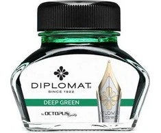 Diplomat Domo Octopus 30 ml tamsiai žalios spalvos stiklinis rašalas