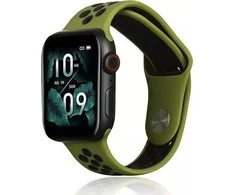 Beline apyrankė Apple Watch Sport silikoninė 38/40/41mm žalios ir juodos spalvos