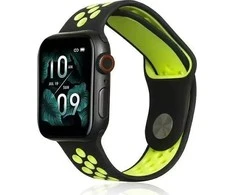Beline apyrankė Apple Watch Sport Silicone 42/44/45/49mm juodas/lime