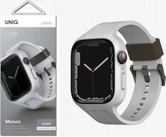 UNIQ apyrankė Monos 2in1 Apple Watch Strap+ Case Series 4/5/6/7/8/9/SE/SE2 44/45mm. pilkos spalvos