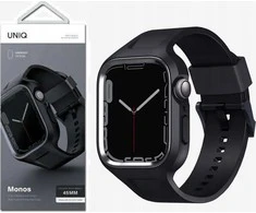 UNIQ apyrankė Monos 2in1 Apple Watch Strap+ Case Series 4/5/6/7/8/9/SE/SE2 44/45mm. juodos spalvos