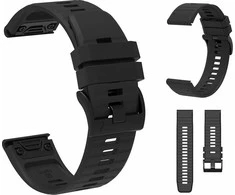 Hurtel Silicone Strap for Garmin Fenix 3 / 5X / 6X / 7X Pro – Juodas