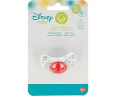 Mickey Mouse Peliukas Mikis – anatominės formos silikoninis žindukas 6 m + (švyti tamsoje) (raudonas)