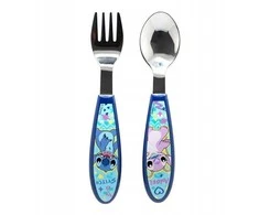 „Disney Stitch“ – metalinių stalo įrankių rinkinys iš „Stitch &amp; Angel“ kolekcijos (šaukštas ir šakutė)