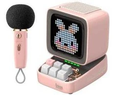 Garsiakalbis Divoom Ditoo-5M - pink - Nešiojama kolonėlė Bluetooth Pixel Art.