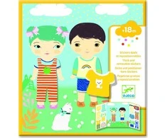Djeco Daugkartiniai lipdukai mažiesiems - Drabužiai ( DJ09070 )