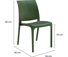 Bica DKD Home Decor Sodo kėdė Volga žalia (8003723503003)