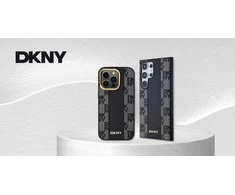 DKNY DKHMN61PCPVSLK Apple iPhone 11 Xr 6.1″ juodos spalvos kietas dėklas Leather Checkered Mono Pattern MagSafe