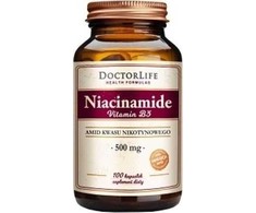 Doctor Life DOCTOR LIFE_Niacinamide Vitamin B3 amid kwasu nikotynowego 500mg suplement diety 100 kapsułek