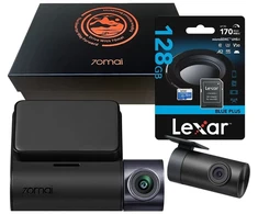 70Mai Dash Cam A410 + kamera tylna RC21 + karta Lexar 128GB