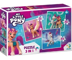 Dodo Dėlionė 3w1 "MY LITTLE PONY" 3 UKŁADANKI W JEDNYM KOLOROWE UKŁADANKI