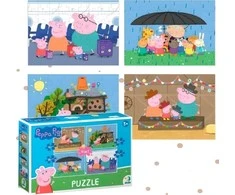Dodo Dėlionė 4w1 ŚWINKA PEPPA CZTERY UKŁADANKI W JEDNYM OPAKOWANIU DLA DZIECI