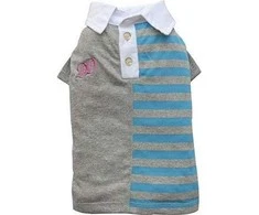 DoggyDolly Polo shirts pilkas- mėlynas dydis S.