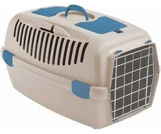 Stefanplast Transportavimo narvas Gulliver 3 su metalinėmis durimis 61x40x38cm balto travertino spalvos