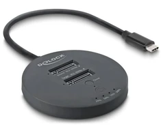 Doko stotelė Delock USB 20 Gbps M.2 Doko stotelė dla 2 x M.2 NVME PCIE SSD su funkcija klonowania (64364)
