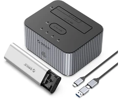 Eaton Orico IT28E-C-EU M.2 SSD HDD prijungimo stotis – NVME + 2.5 3.5 HDD – USB A C – 10 Gbps – Pilka