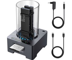 GAU GRAUGEAR G-M2DK-CR-10G saugojimo diskų prijungimo stotis USB 3.2 Gen 2 (3.1 Gen 1) Type-C Pilka
