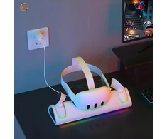 JYS Doko stotelė Įkroviklis Stojak Do Gogli Oculus Quest 3 +2x Akumuliatorius Pad / Jys-mq006