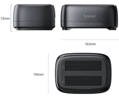 Orico na 2x SATA 2,5/3,5'' HDD/SSD, klonowanie, USB-C 5Gbps